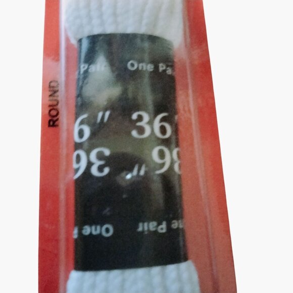 Stay Ty Athletic Laces 36 inch Round White Shoelaces One Pair USA - Picture 3 of 7